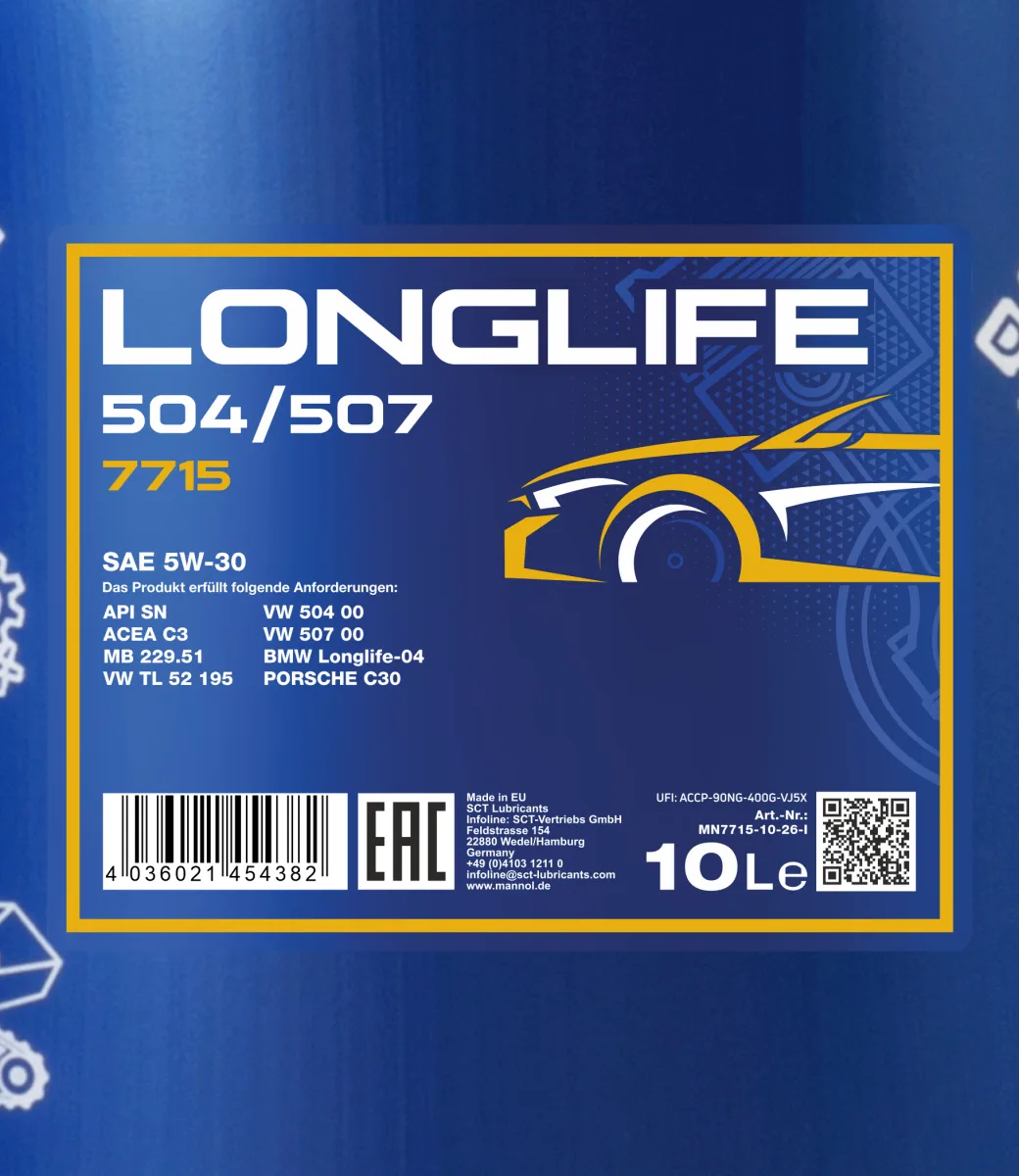 MANNOL Longlife 504/507 5W-30 7715 10L product image 2