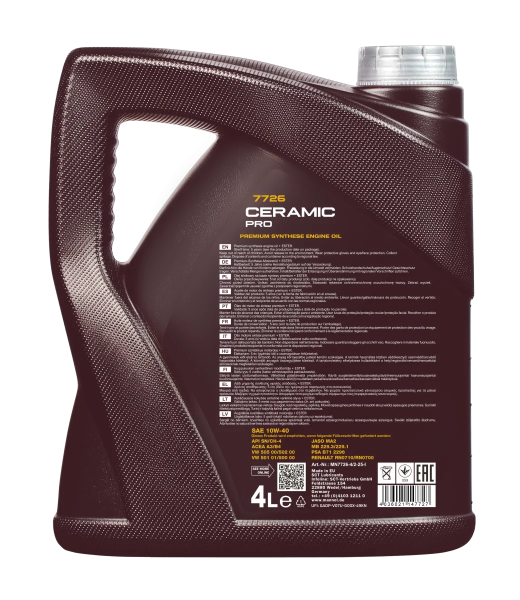 MANNOL Ceramic Pro 10W-40 7726 4L product image 2