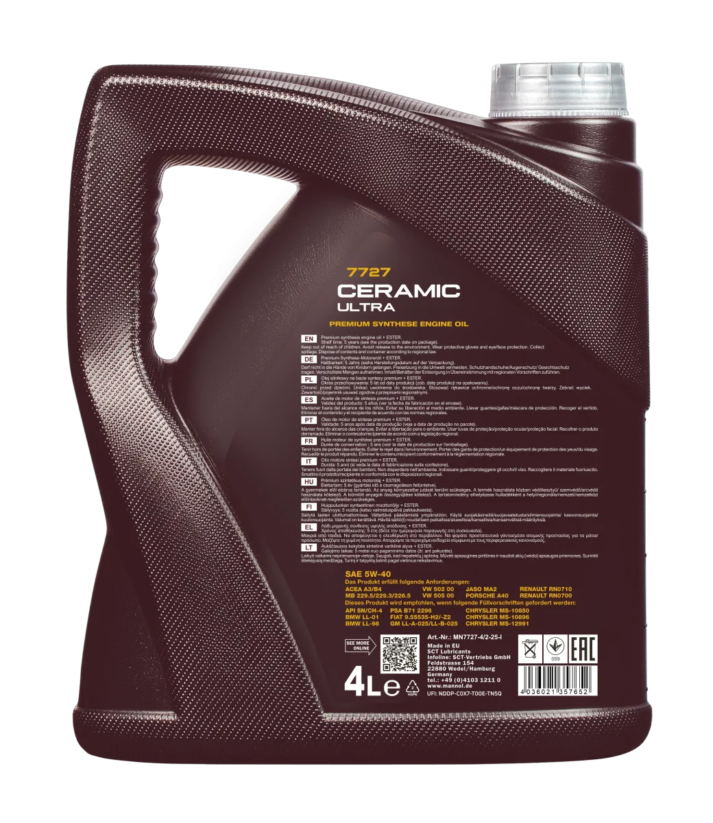 MANNOL Ceramic Ultra 5W-40 7727 4L product image 2