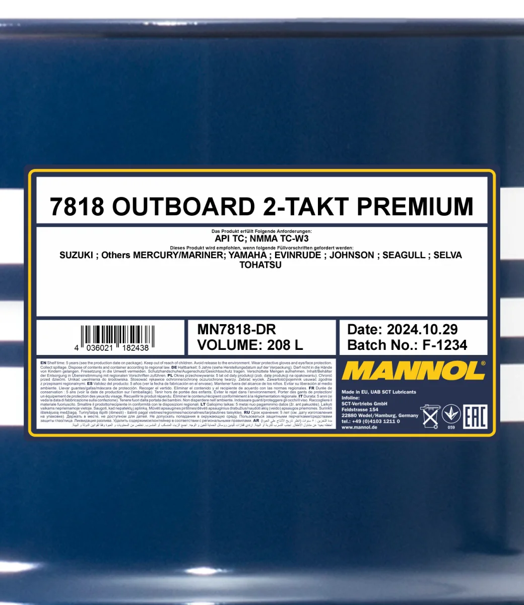 MANNOL Outboard 2-Takt Premium 7818 208L product image 2
