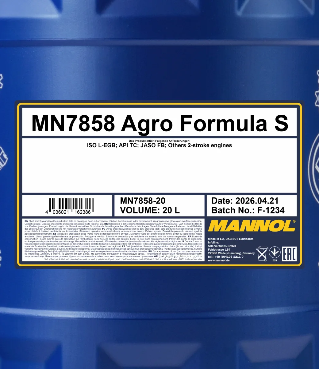 MANNOL Agro Formula S 7858 20L product image 2