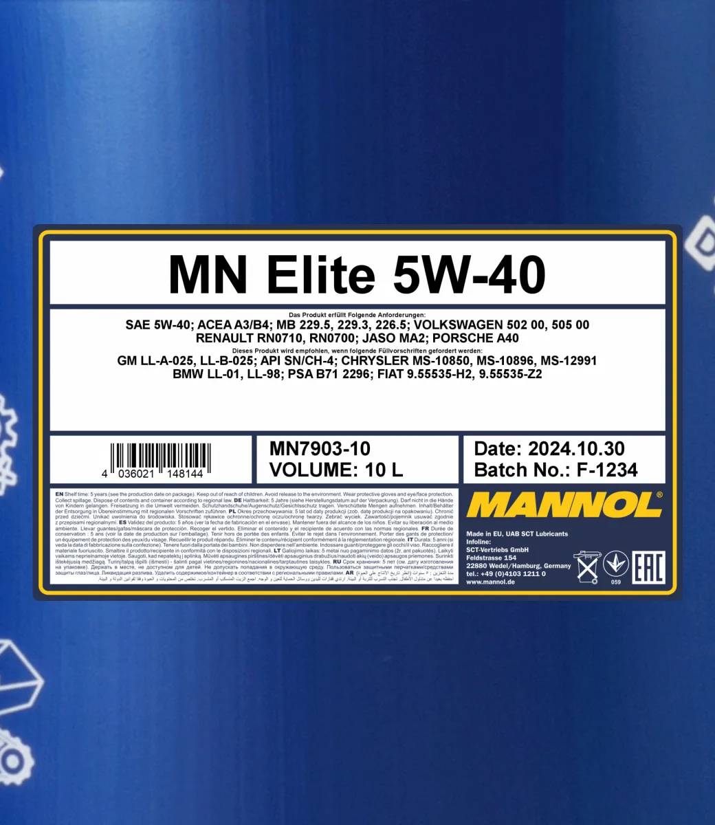 MANNOL Elite 5W-40 7903 10L product image 2
