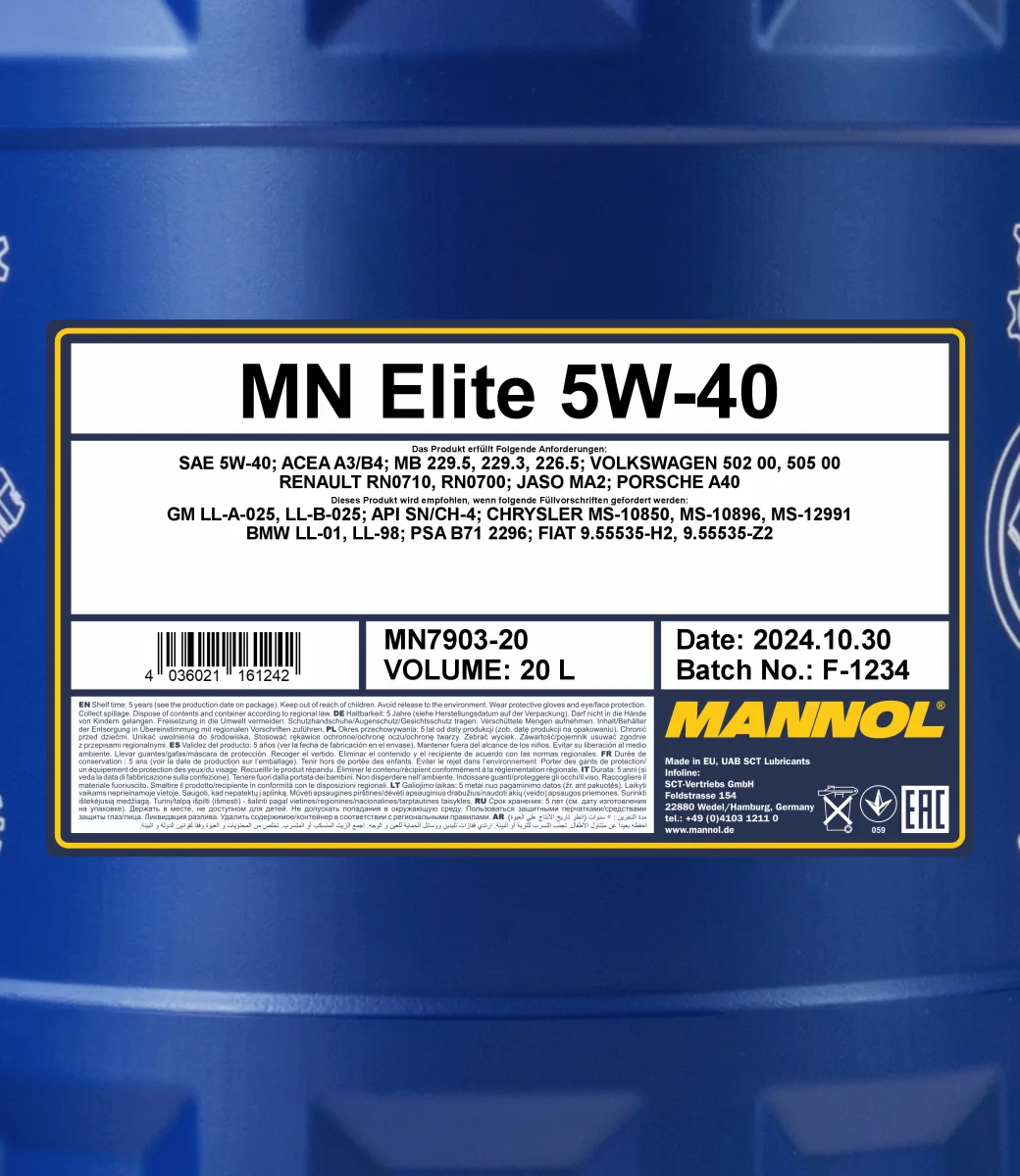 MANNOL Elite 5W-40 7903 20L product image 2