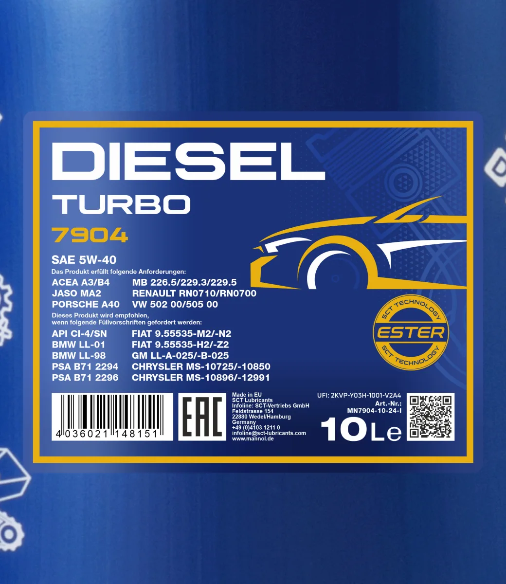 MANNOL Diesel Turbo 5W-40 7904 10L product image 2