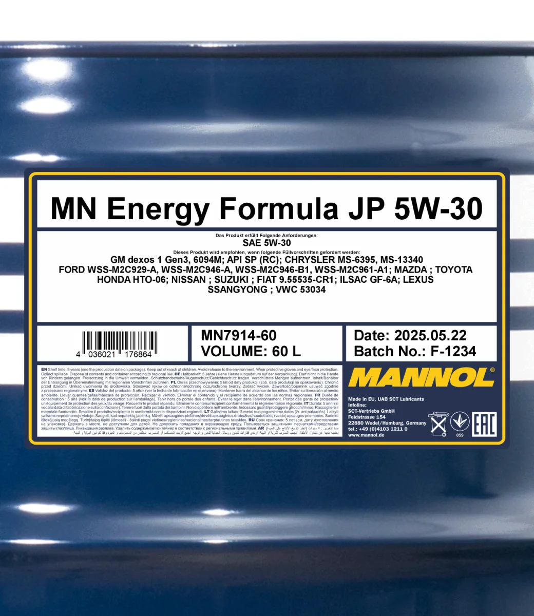 MANNOL Energy Formula JP 5W-30 7914 60L product image 2