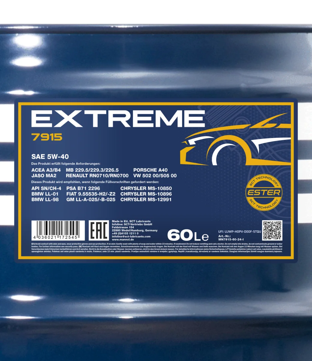 MANNOL Extreme 5W-40 7915 60L product image 2