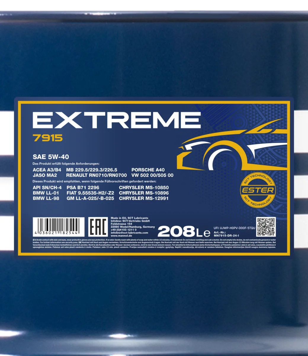MANNOL Extreme 5W-40 7915 208L product image 2