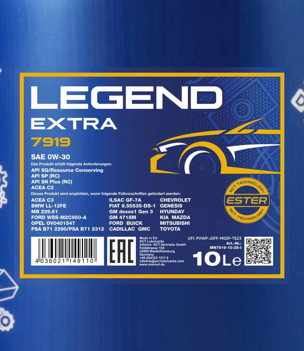 MANNOL Legend Extra 0W-30 7919 10L product image 2