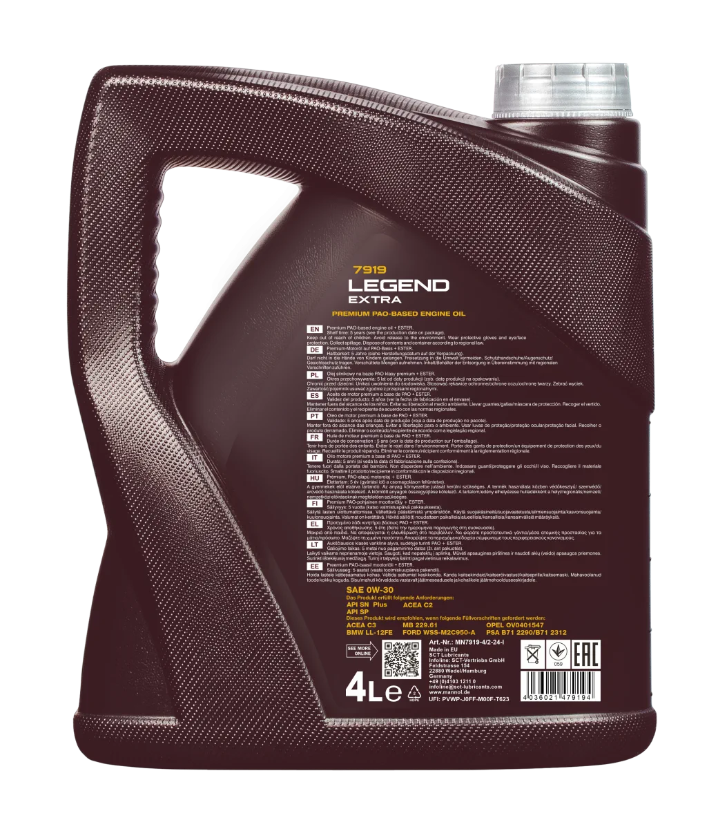 MANNOL Legend Extra 0W-30 7919 4L product image 2