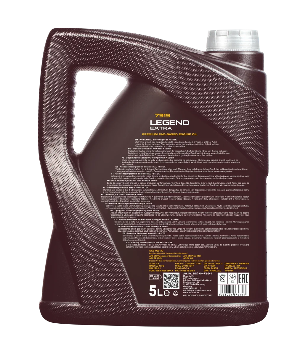 MANNOL Legend Extra 0W-30 7919 5 L product image 2