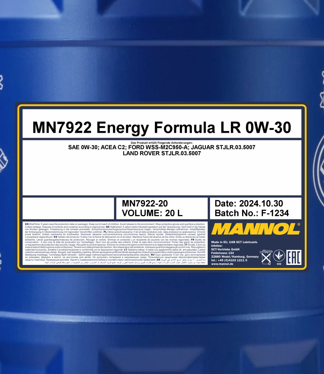 MANNOL Energy Formula LR 0W-30 7922 20L product image 2