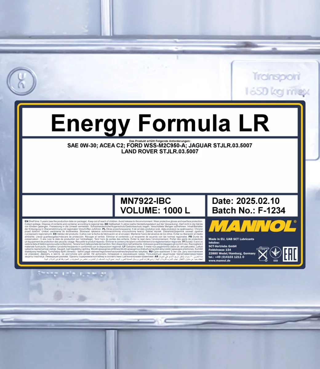 MANNOL Energy Formula LR 0W-30 7922 1000L product image 2