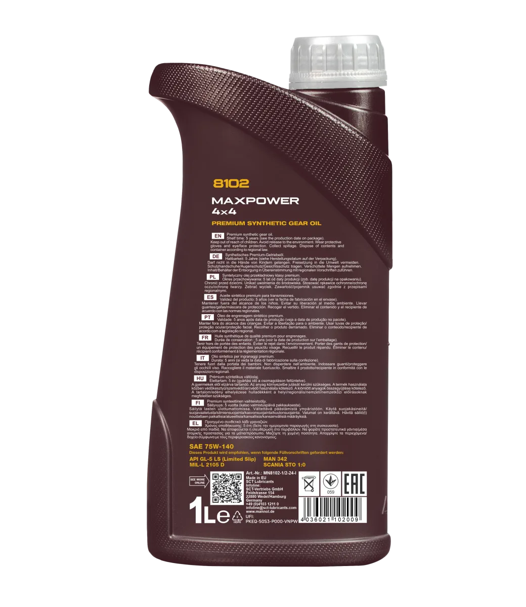 MANNOL Maxpower 75W-140 GL-5 8102 1 L product image 2