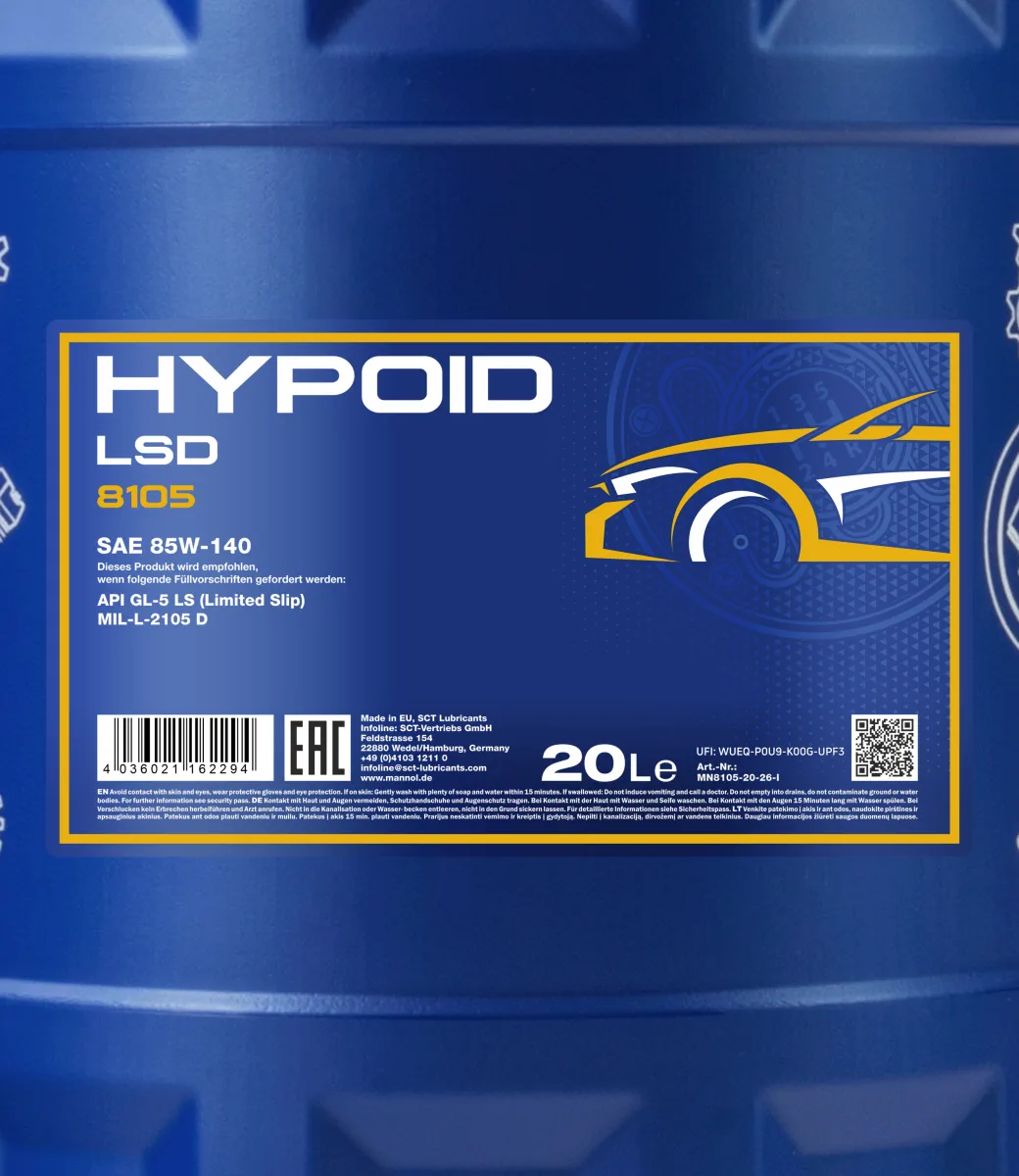 MANNOL Hypoid LSD 85W-140 GL-5 8105 20L product image 2