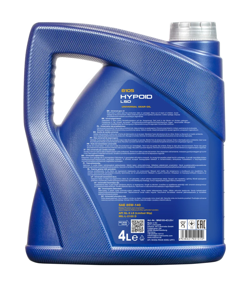 MANNOL Hypoid LSD 85W-140 GL-5 8105 4L product image 2
