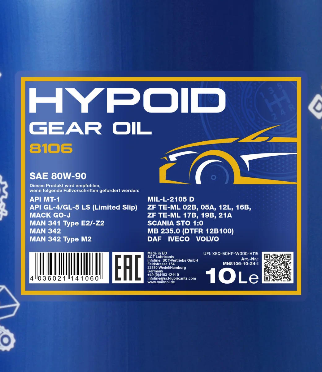 MANNOL Hypoid 80W-90 GL-4/GL-5 LS 8106 مصنوعات تصویر 2