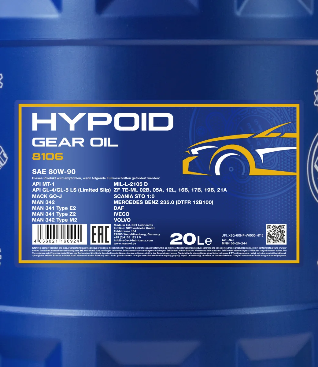 MANNOL Hypoid 80W-90 GL-4/GL-5 LS 8106 20L product image 2