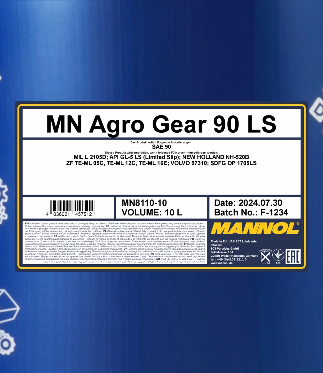 MANNOL Agro Gear 90 LS 8110 10L product image 2