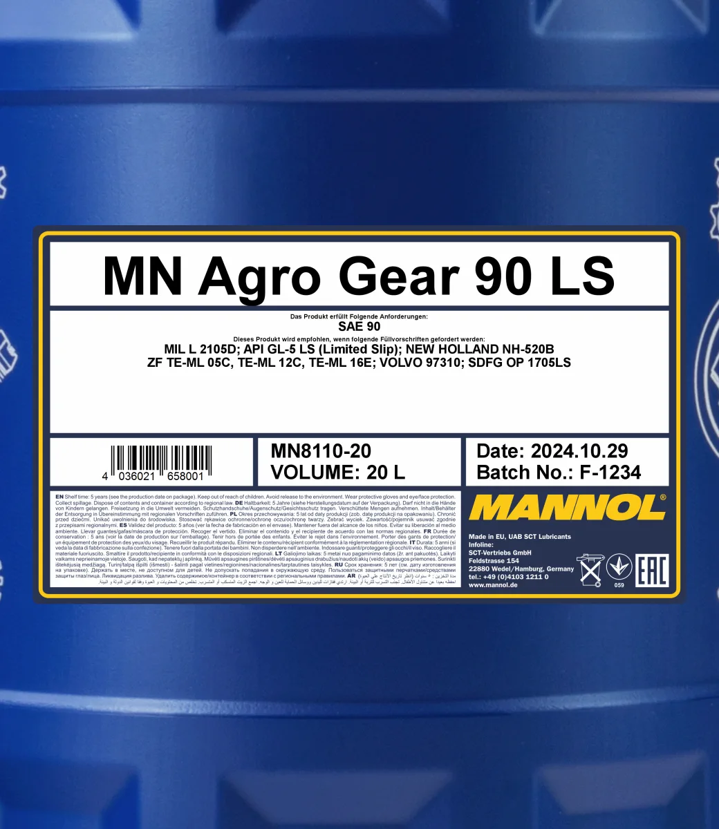 MANNOL Agro Gear 90 LS 8110 20L product image 2