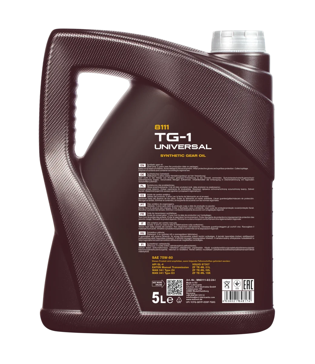 MANNOL TG-1 Universal 75W-80 GL-4 8111 5 L product image 2