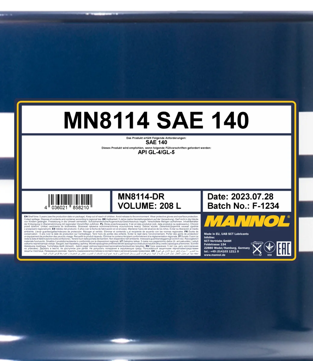 MANNOL SAE 140 8114 208L product image 2