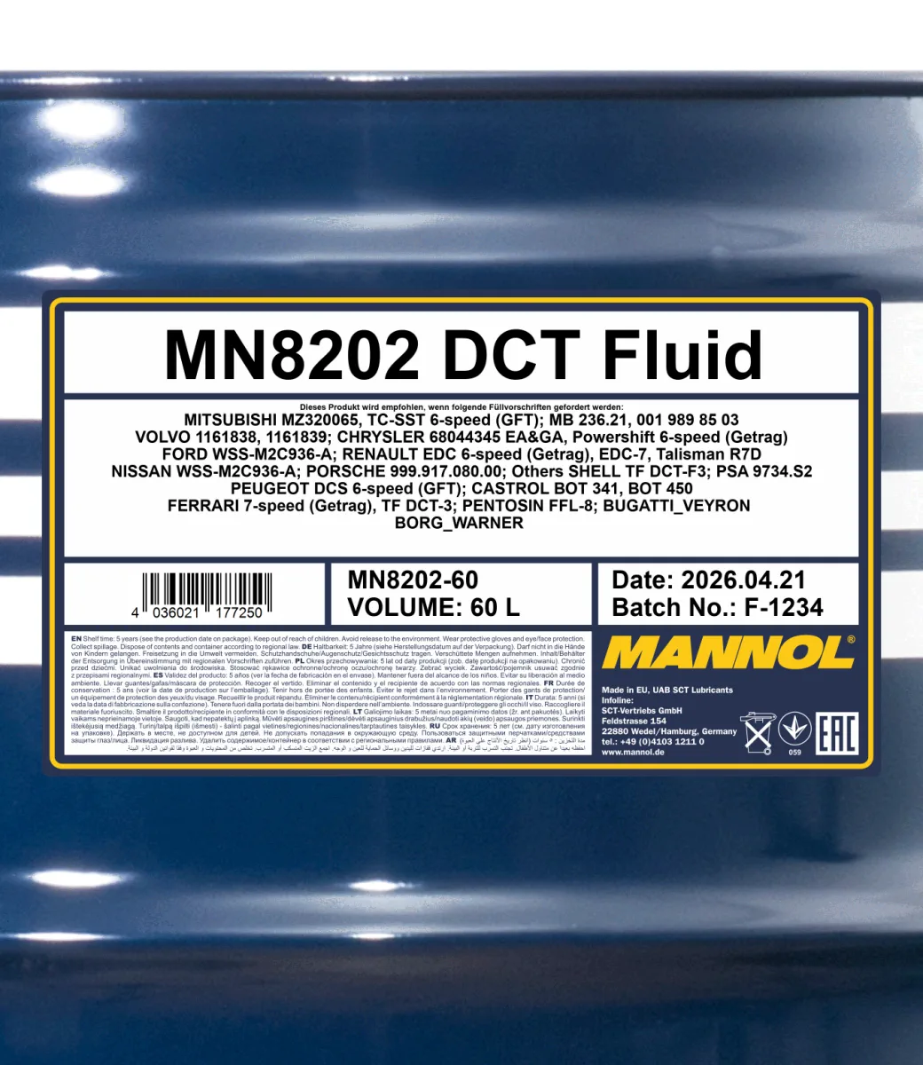 MANNOL DCT Fluid 8202 60L product image 2