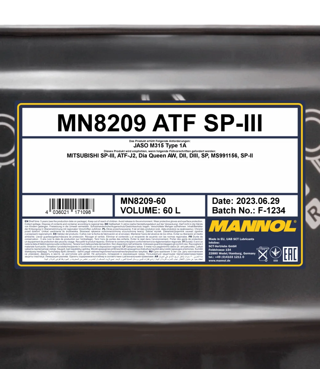 MANNOL ATF SP-III 8209 60L product image 2
