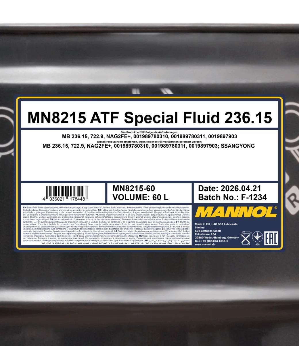 MANNOL ATF Special Fluid 236.15 8215 60L product image 2