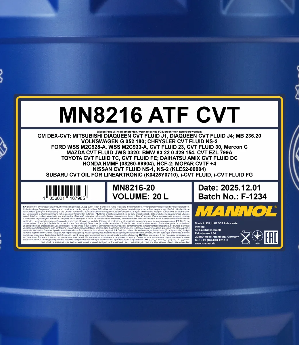 MANNOL ATF CVT 8216 20L product image 2
