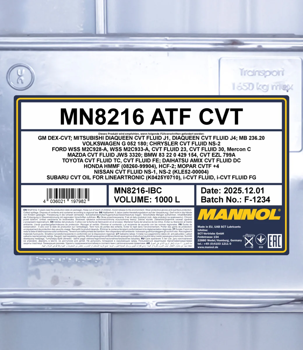MANNOL ATF CVT 8216 1000L product image 2