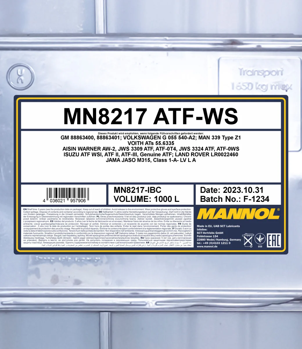 MANNOL ATF-WS 8217 1000L product image 2