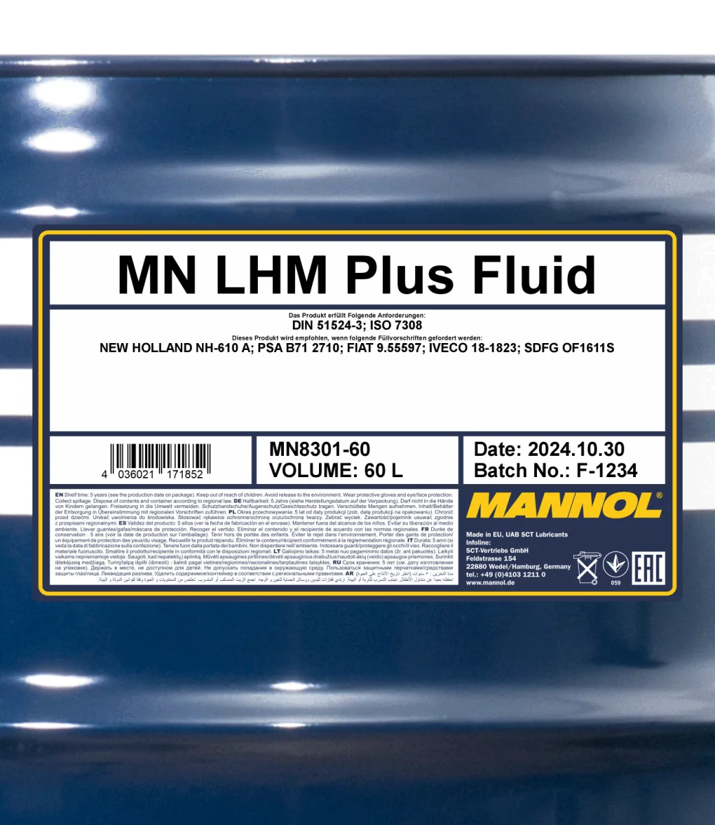 MANNOL LHM+ Fluid 8301 60L product image 2