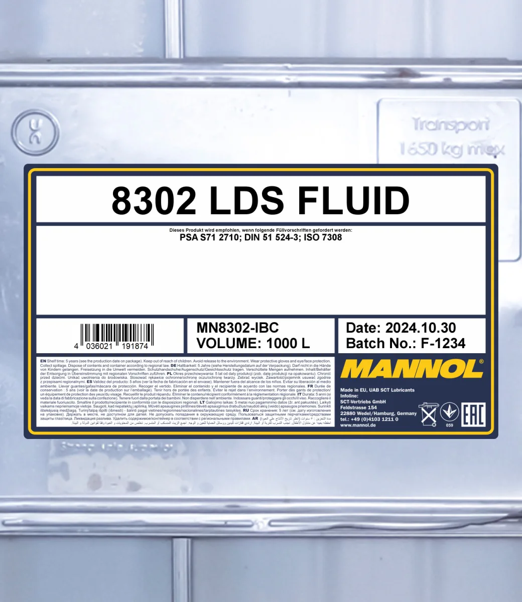MANNOL LDS Fluid 8302 1000L product image 2